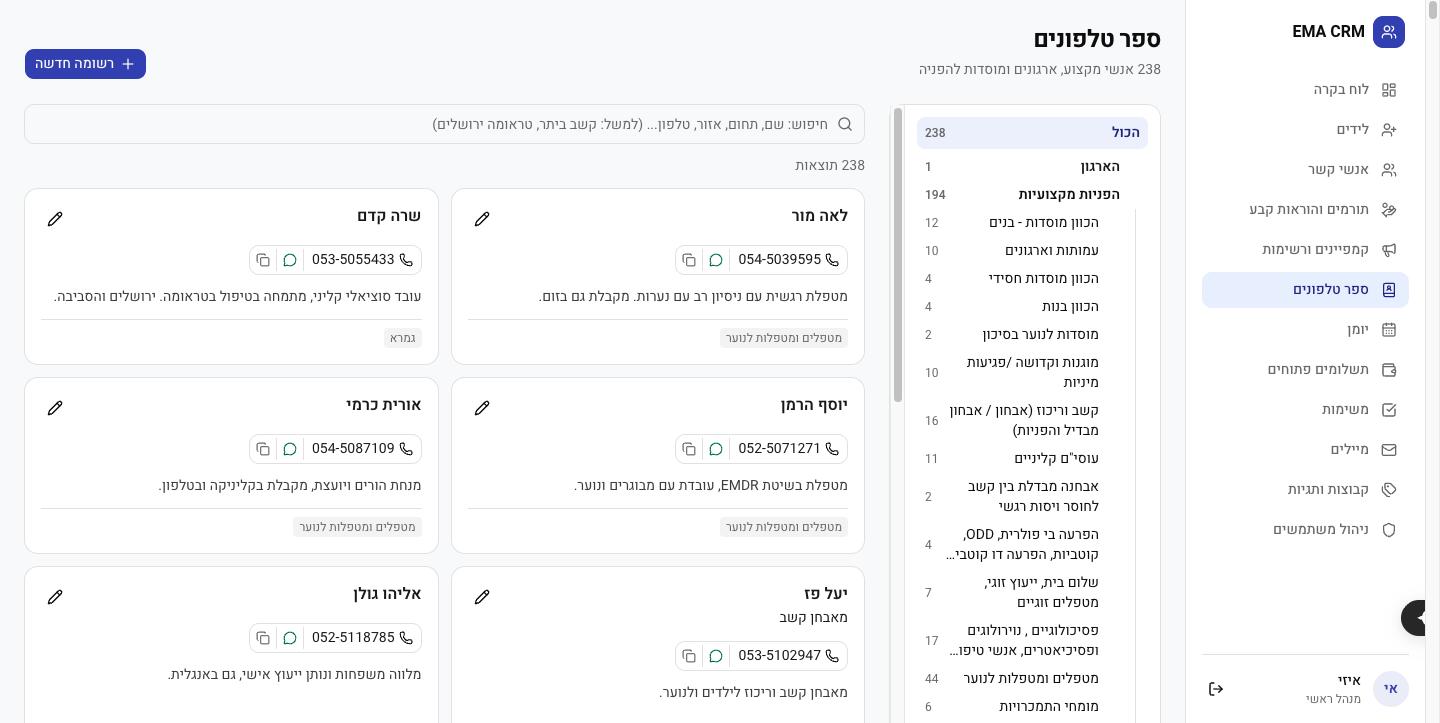 ספר הטלפונים להפניות